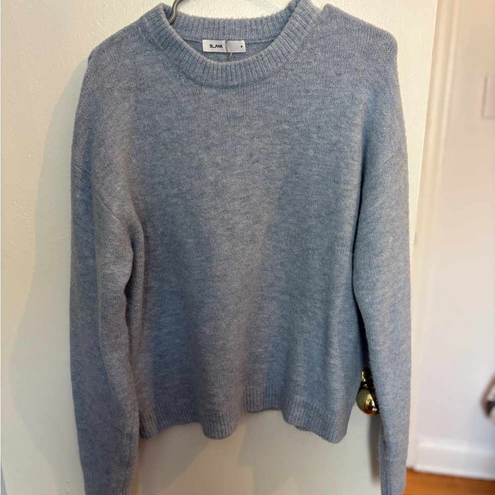 Blank NYC Women's Light Blue Crew Neck Sweater